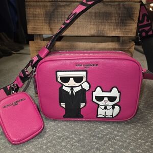 Karl Lagerfeld Pink Maybelle Crossbody Bag